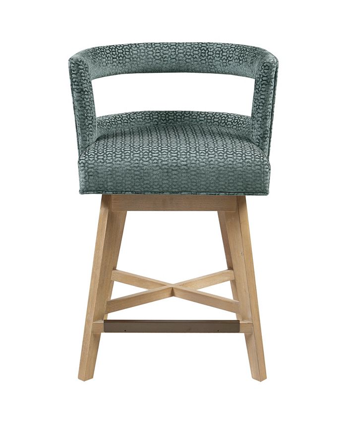 Madison Park Glenwood 25" Fabric Swivel Counter Stool Macy's