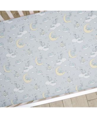 Baby Disney Cozy Friends Winnie the Pooh Gray Fitted Crib Sheet