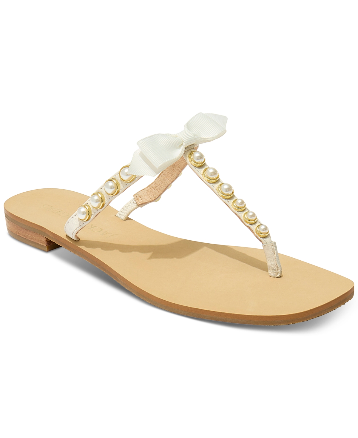 Jack Rogers Women's Sandpiper Bow Embellished Flat Sandals