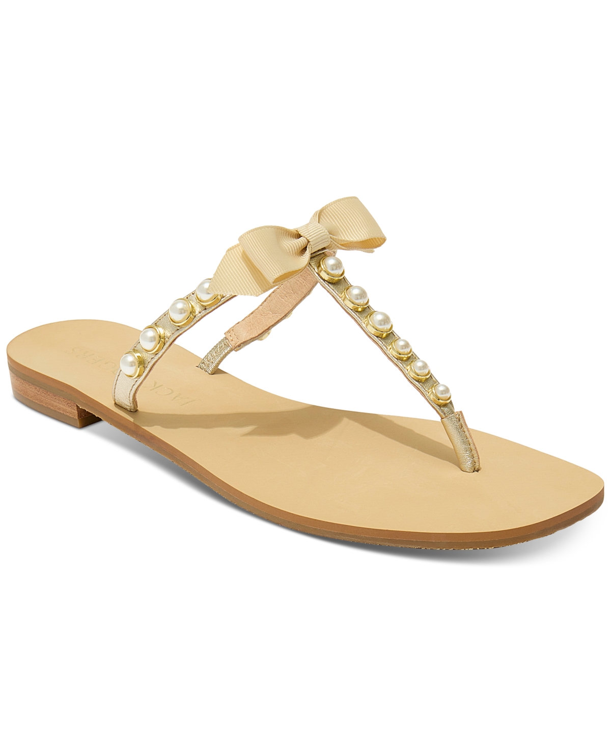 Jack Rogers Women's Sandpiper Bow Embellished Flat Sandals