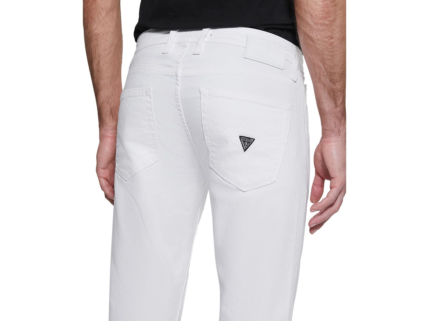 Мужские джинсы GUESS Eco Slim Tapered Fit, цвет: Оптический белый — фото 6