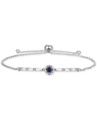 Macy's - Emerald & Polished Bar Bolo Bracelet (1/3 ct. t.w.) in Gold-Plated Sterling Silver (Also in Ruby & Sapphire)