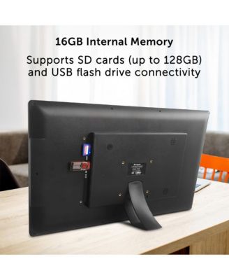 19 in Cloud Photo Frame, Black, 20GB Cloud Storage, Motion/App Support