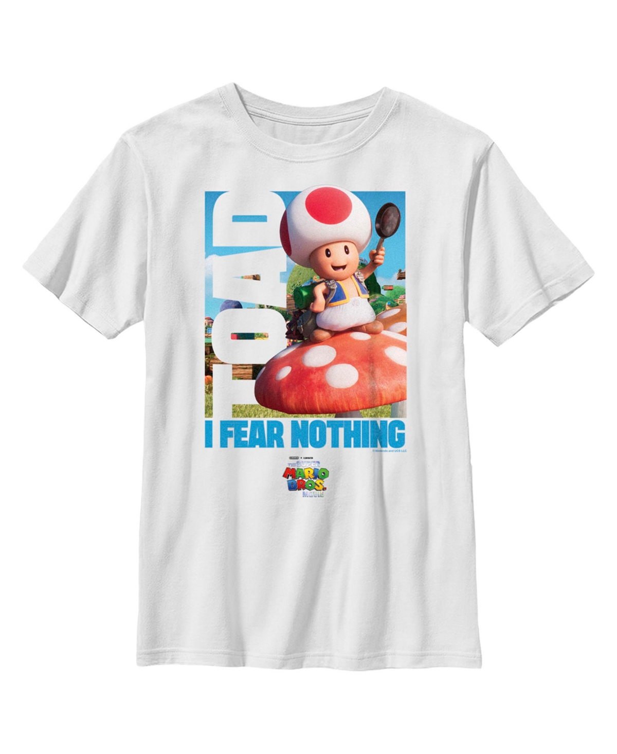 Nintendo Boy's The Super Mario Bros. Movie Toad I Fear Nothing Child T-shirt In White