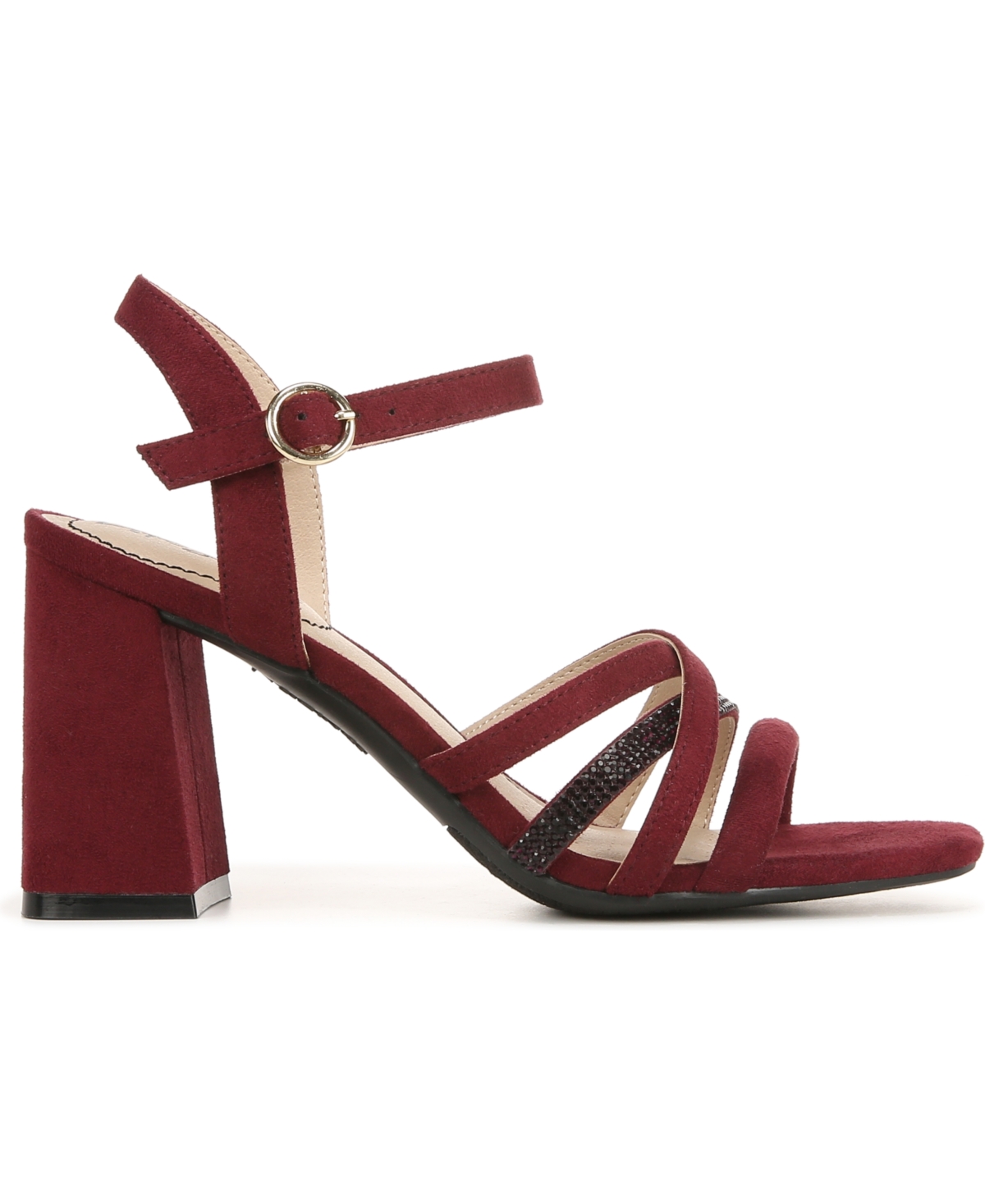 LifeStride Women's Belle Embellished Block Heel Dress Sandals