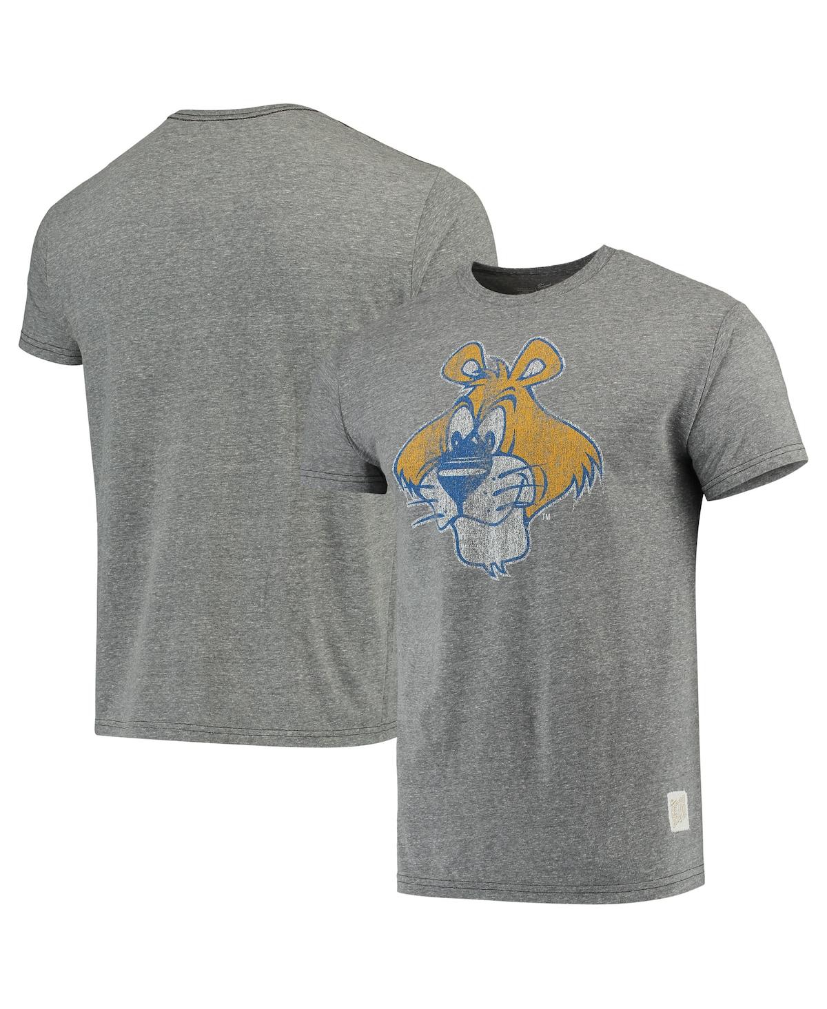 Men's Original Retro Brand Heathered Gray Pitt Panthers Vintage-Like Logo Tri-Blend T-shirt - Heathered Gray