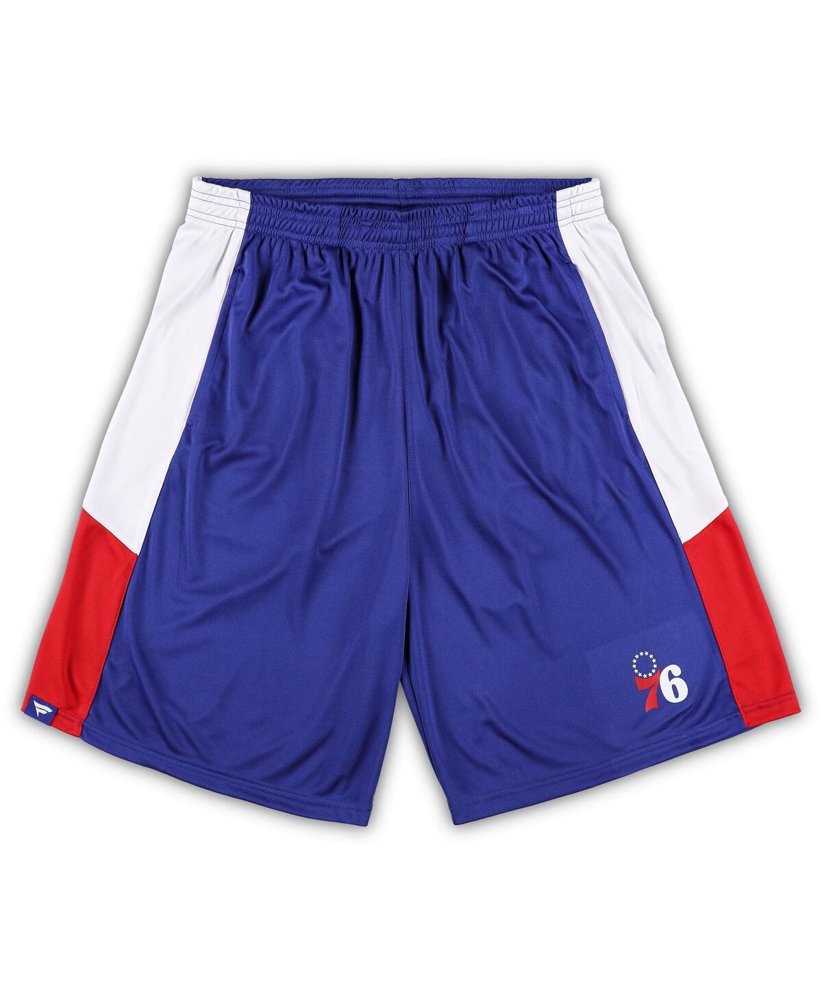 Fanatics Men's  Royal Philadelphia 76ers Big And Tall Champion Rush Practice Shorts