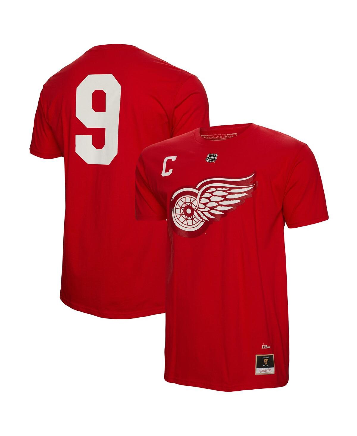 Shop Mitchell & Ness Men's  Gordie Howe Red Detroit Red Wings Name And Number T-shirt
