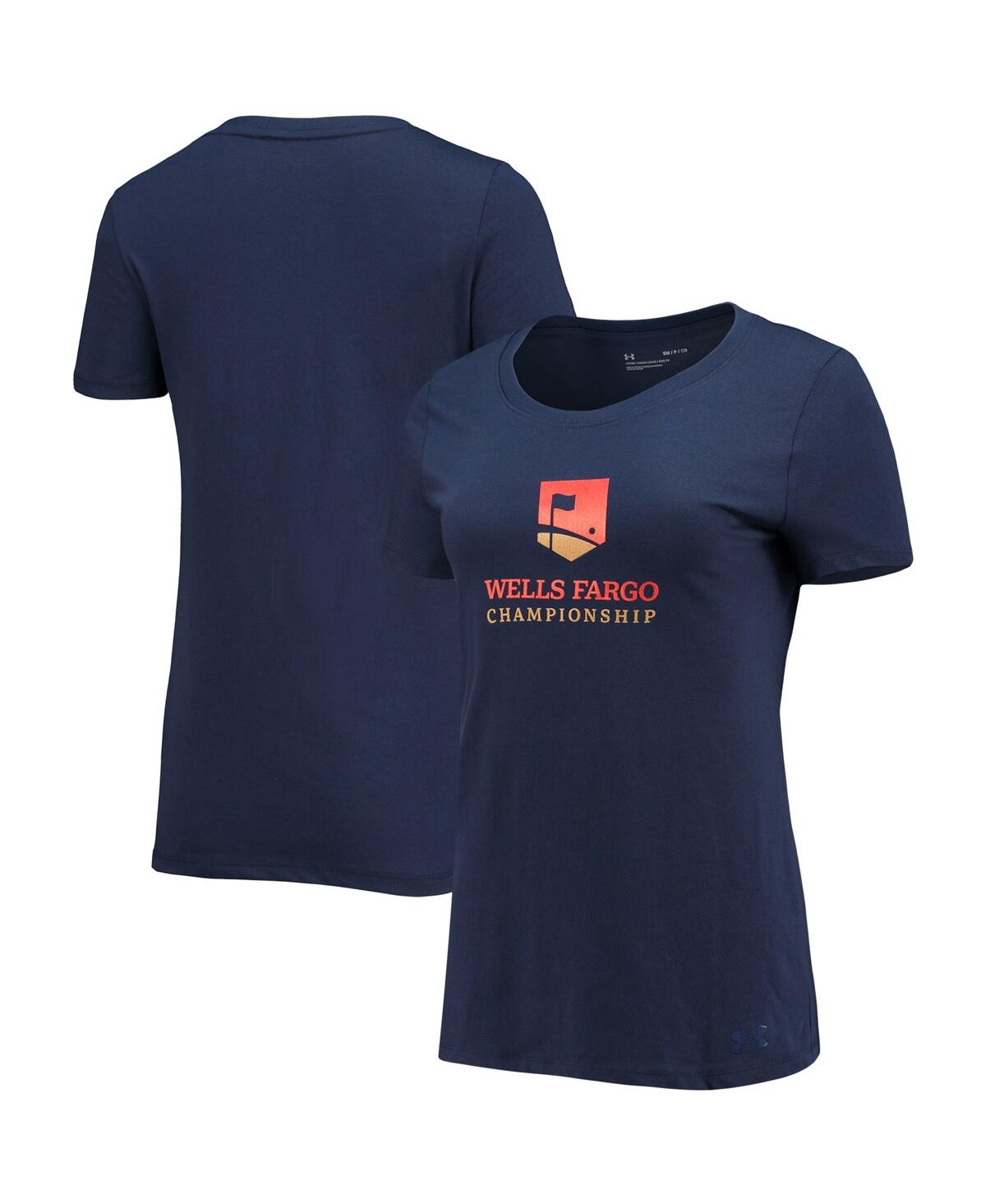 Shop Under Armour Women's  Navy Wells Fargo Championship T-shirt