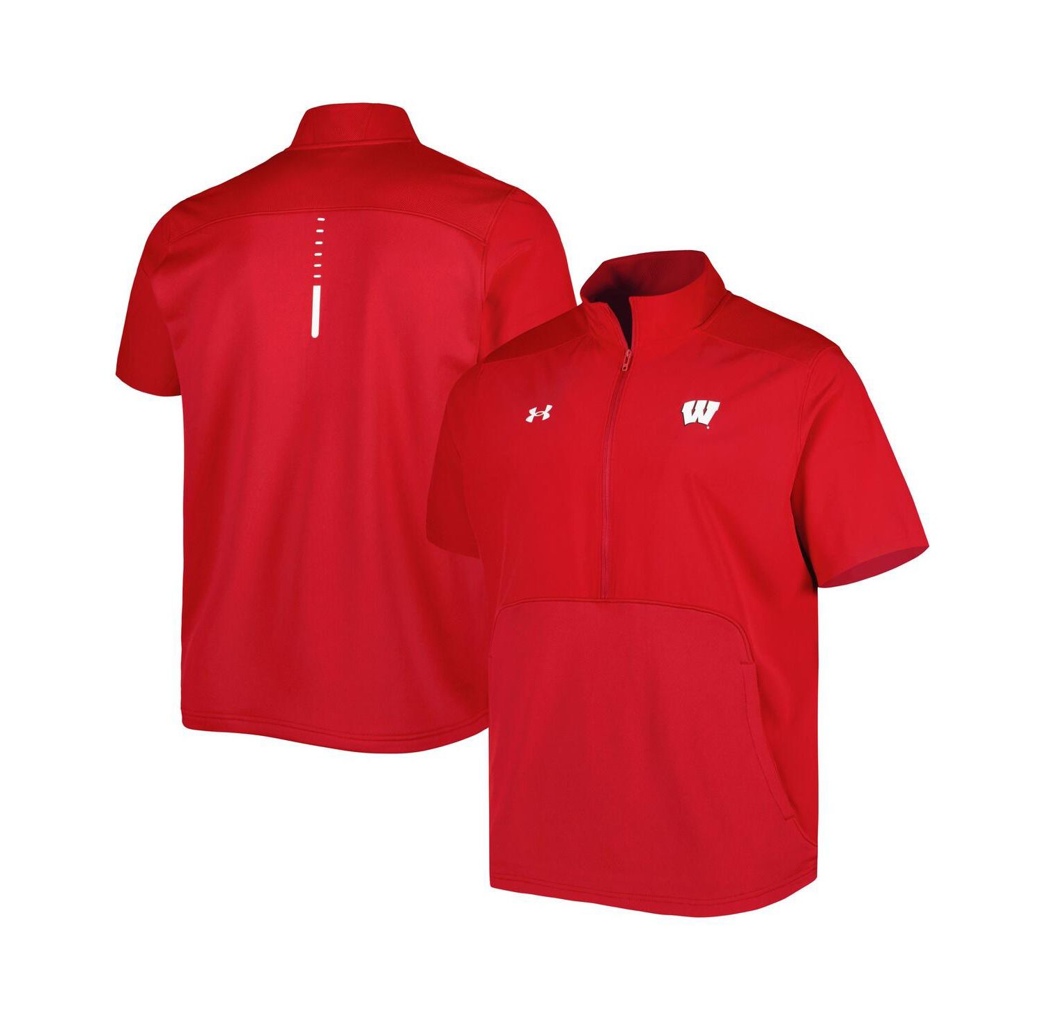 Men's Red Wisconsin Badgers Motivate 2.0 Half-Zip Jacket