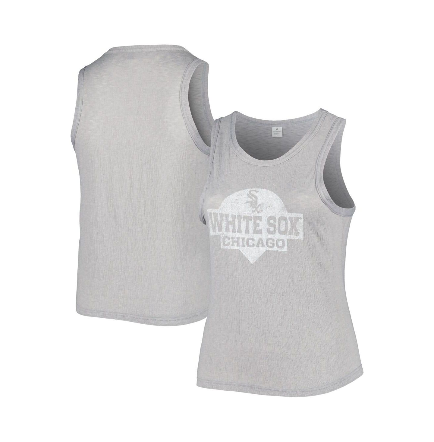 Женский топ Soft As A Grape Gray Chicago White Sox Plus Size High Neck Tri-Blend — фото 1