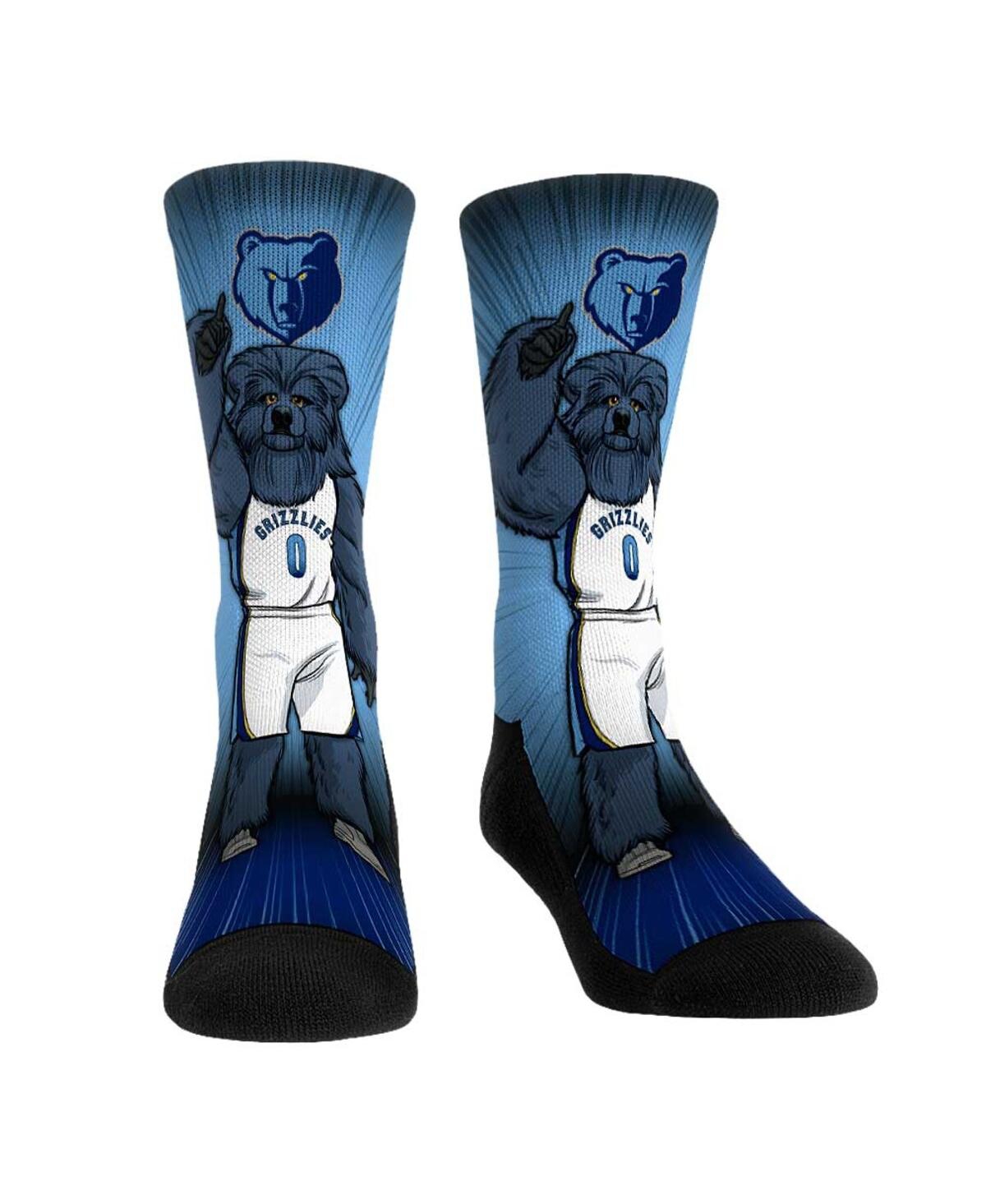 Rock 'em Men's And Women's  Socks Memphis Grizzlies Mascot Pump Up Crew Socks In Multi