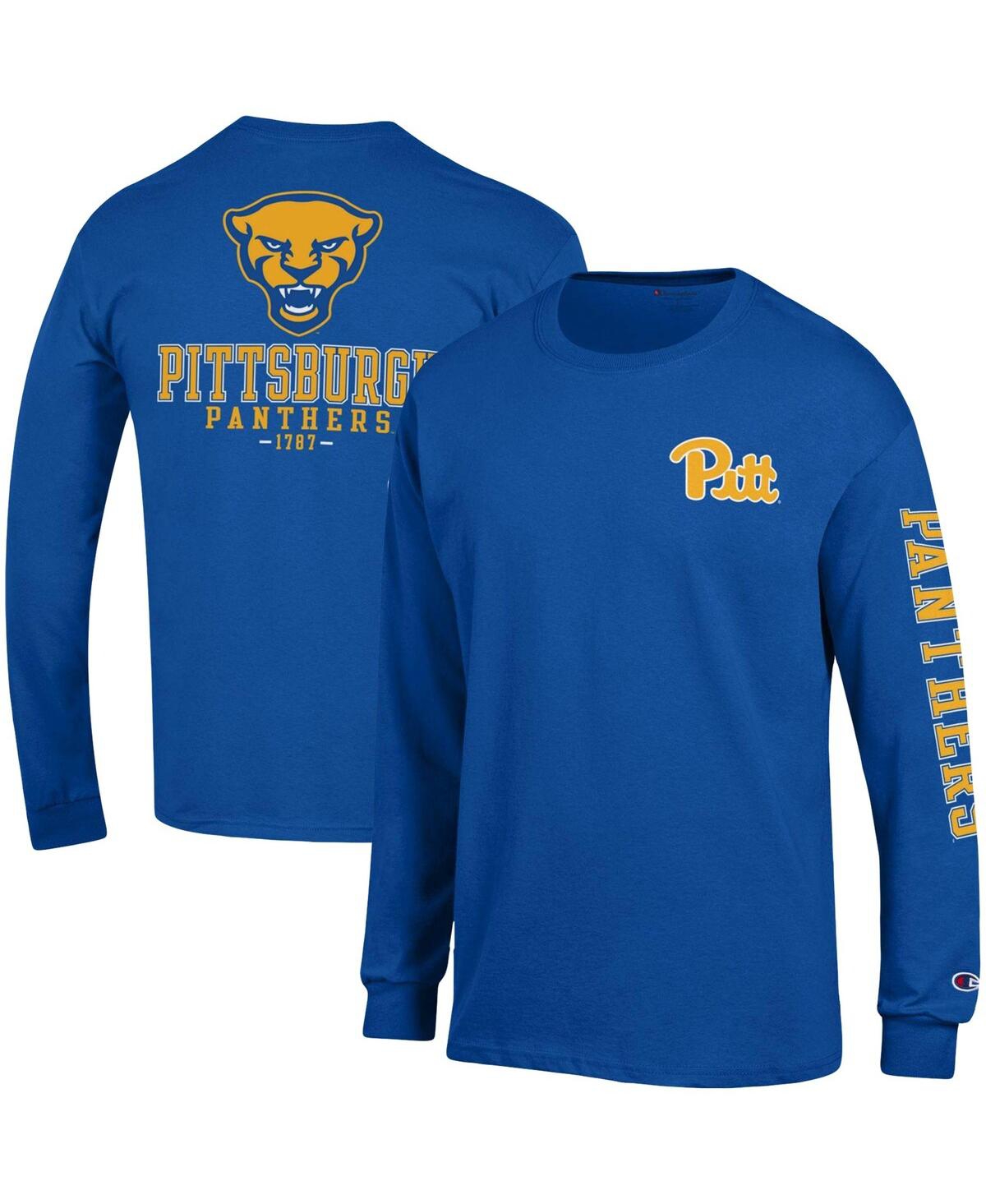 Men's ChampionPitt Panthers Team Stack Long Sleeve T-shirt - Royal