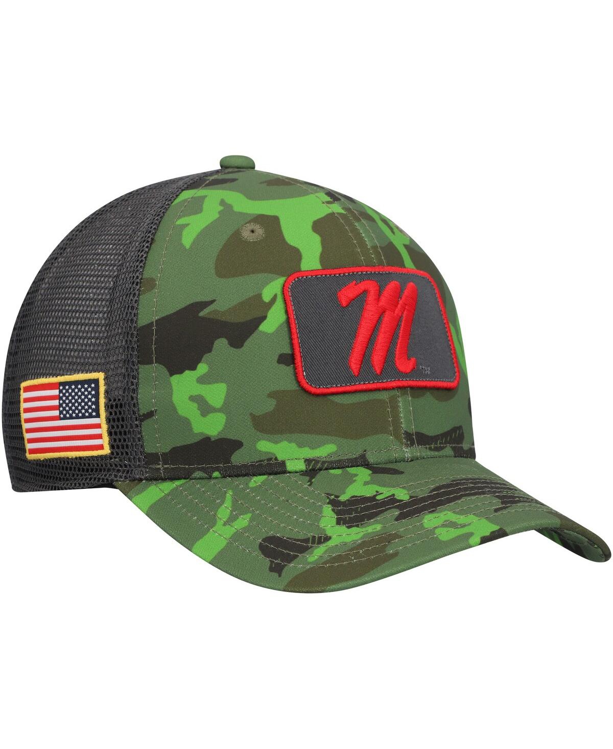 Men's Nike Black Ole Miss Rebels Classic99 Veterans Day Trucker Snapback Hat - Black