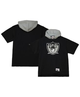 Men's Black Las Vegas Raiders Postgame Short Sleeve Hoodie