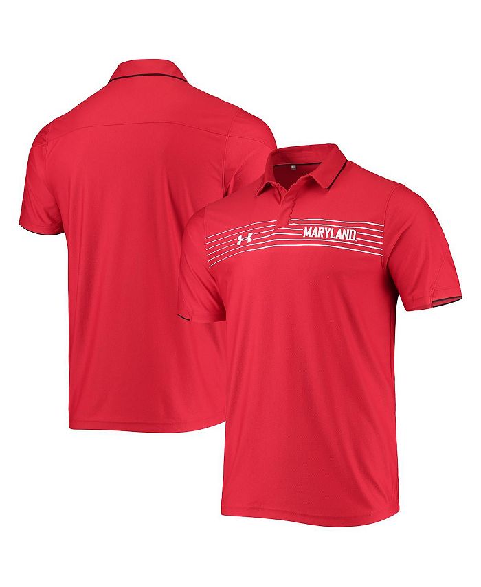 Under Armour Men's Red Maryland Terrapins Sideline Chest Stripe