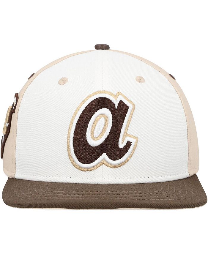 Pro Standard Men's White, Brown Atlanta Braves Chocolate Ice Cream Drip