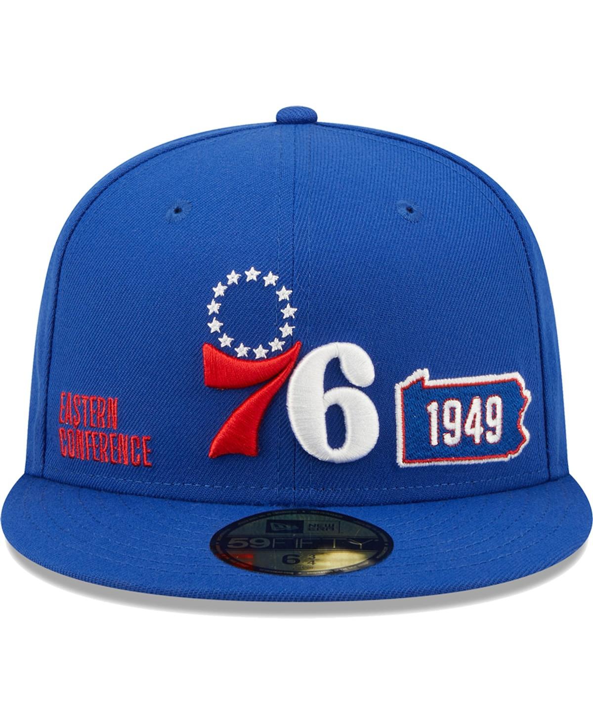 New Era Men's  Royal Philadelphia 76ers Fall 22 Identity 59fifty Fitted Hat In Royal