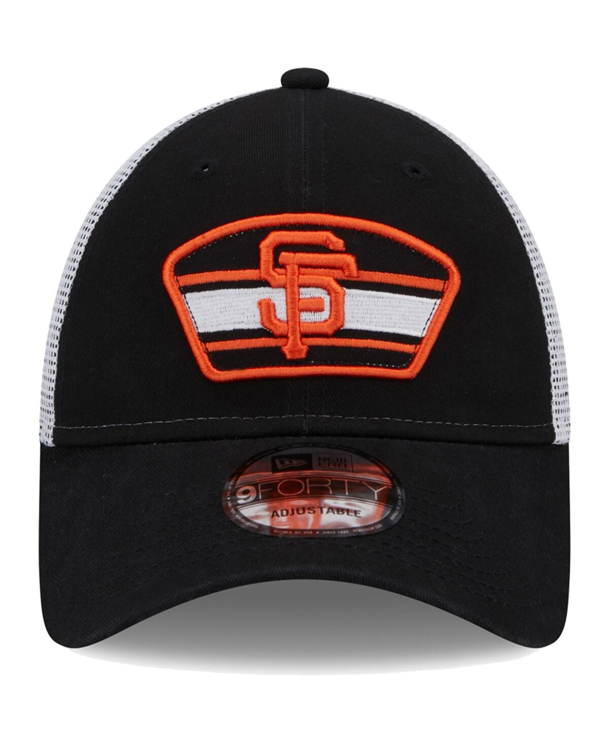 Men's New Era White San Francisco Giants Logo Patch 9FORTY Trucker Snapback Hat - White