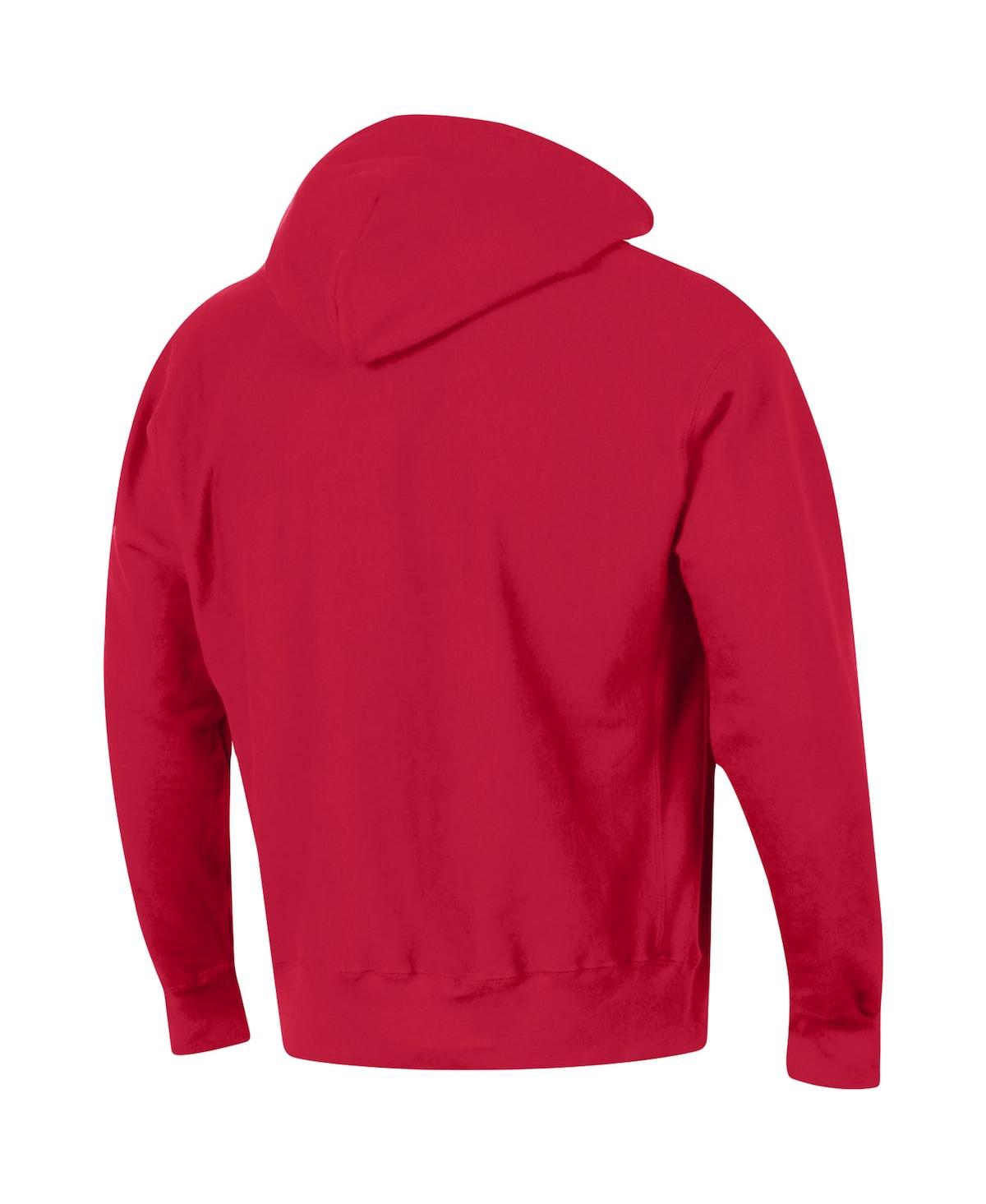 Men's ChampionNebraska Huskers Team Arch Reverse Weave Pullover Hoodie - Scarlet