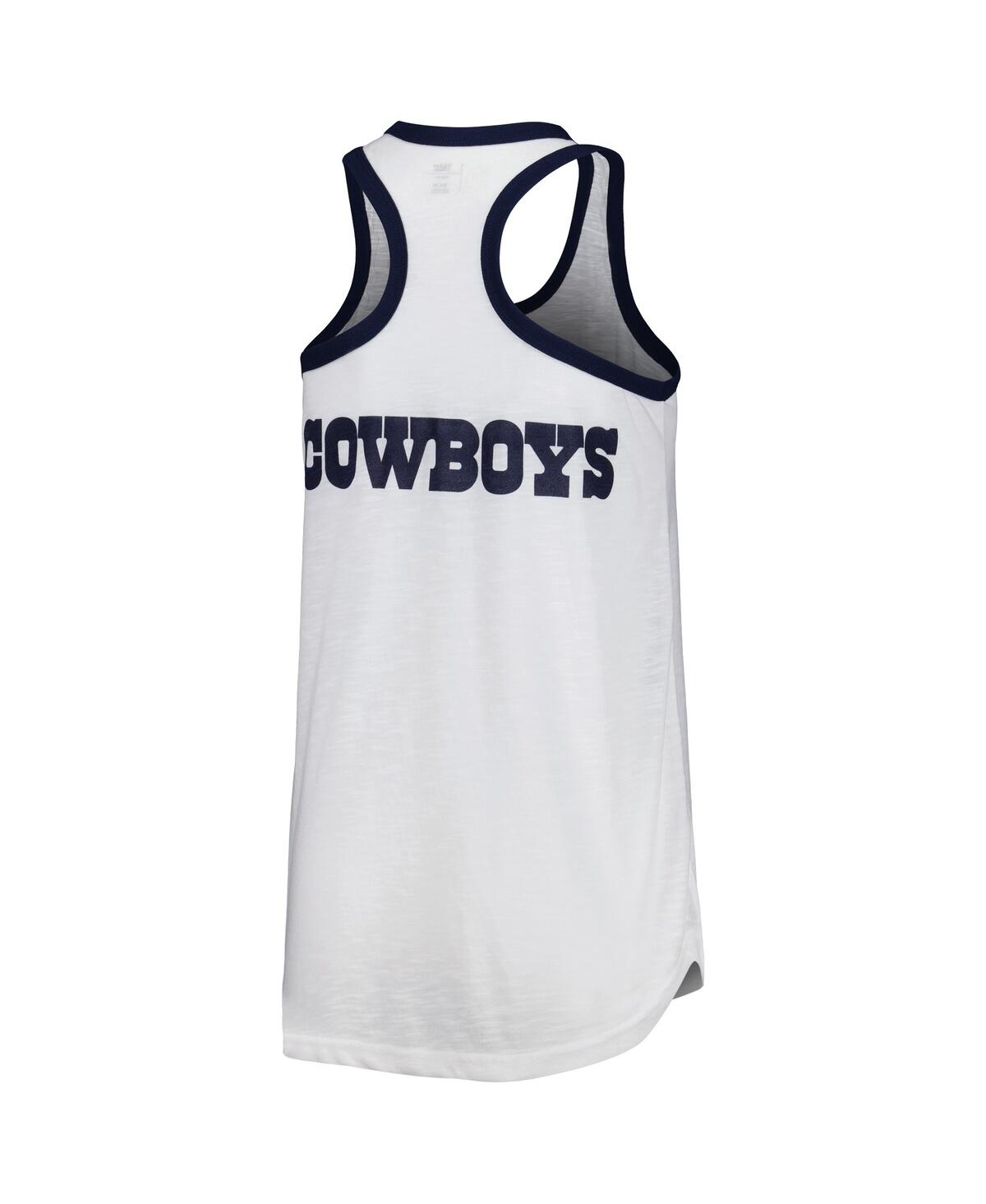 G-iii 4her By Carl Banks Women's  White Dallas Cowboys Tater Tank Top In White