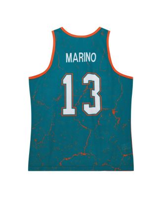 Men's Dan Marino Aqua Miami Dolphins 1990 Player Burst Tank Top