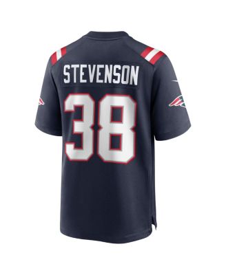 Men's Rhamondre Stevenson Navy New England Patriots Game Jersey