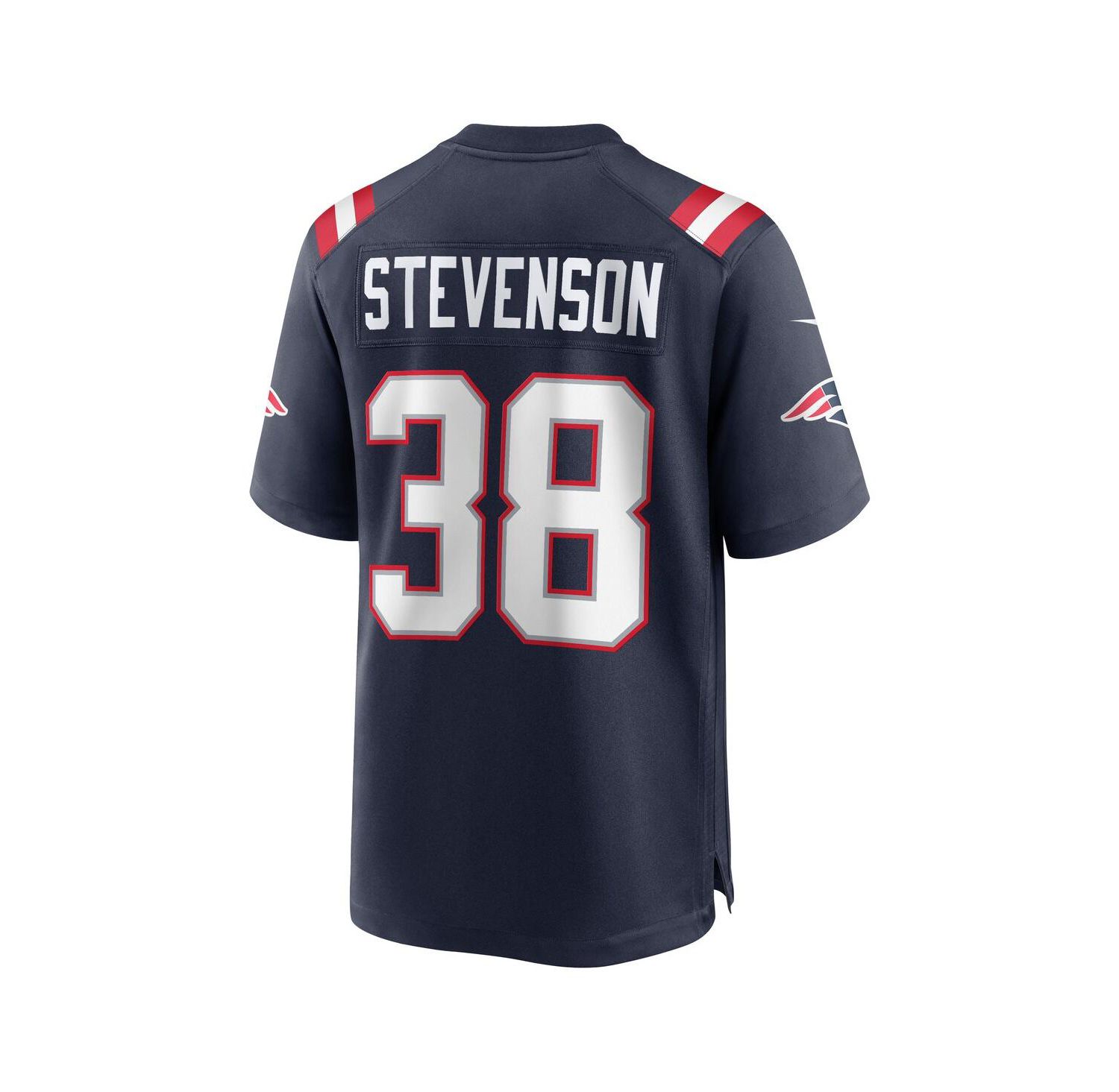 Men's Rhamondre Stevenson Navy New England Patriots Game Jersey