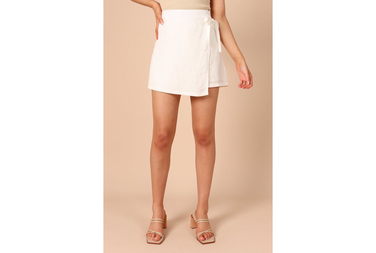 Petal And Pup Womens Roxy Faux Wrap Skort In Ivory