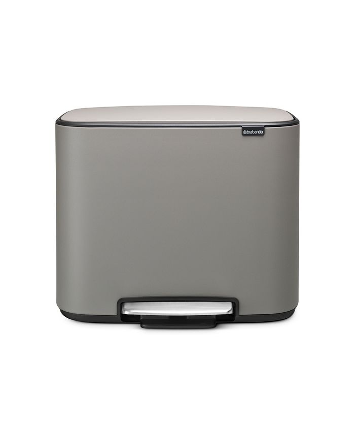 Brabantia Bo Step on Multi Compartment Trash Can, 3 x 3 Gallon, 3 x 11