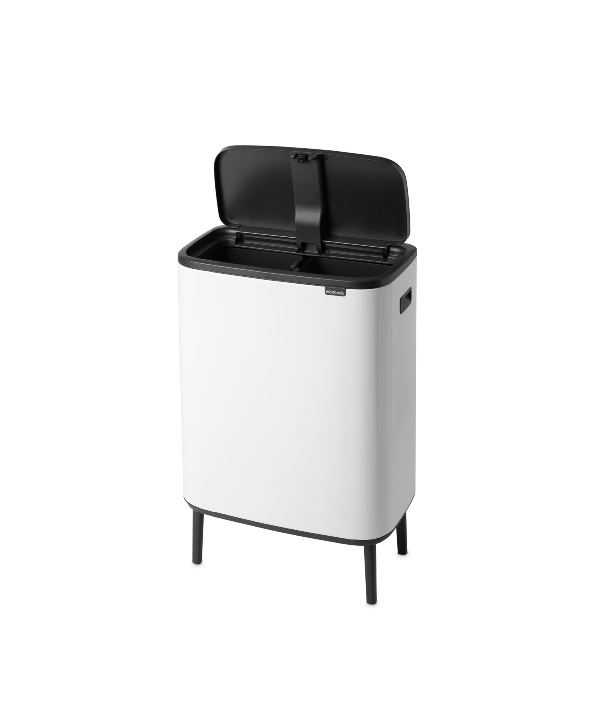 Shop Brabantia Bo Touch Top Hi Dual Compartment Trash Can, 2 X 8 Gallon, 2 X 30 Liter In White
