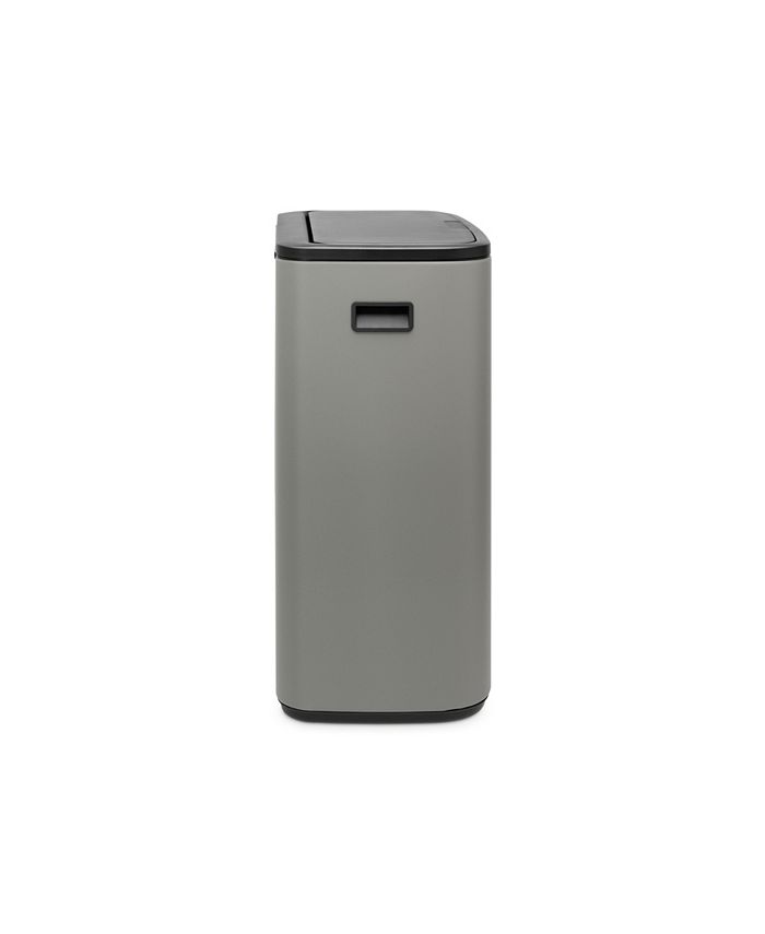 Brabantia Bo Touch Top Dual Compartment Trash Can, 2 x 8 Gallon, 2 x 30