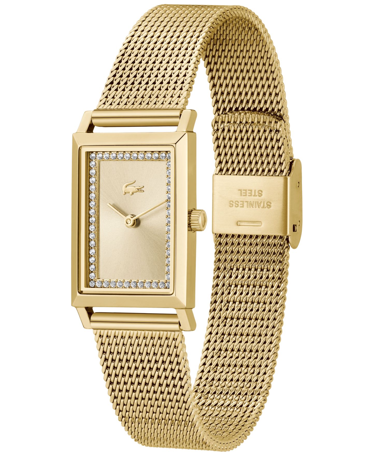 Женские часы Lacoste Catherine Gold-Tone Mesh Bracelet Watch 28.3mm x 20.7mm — фото 2
