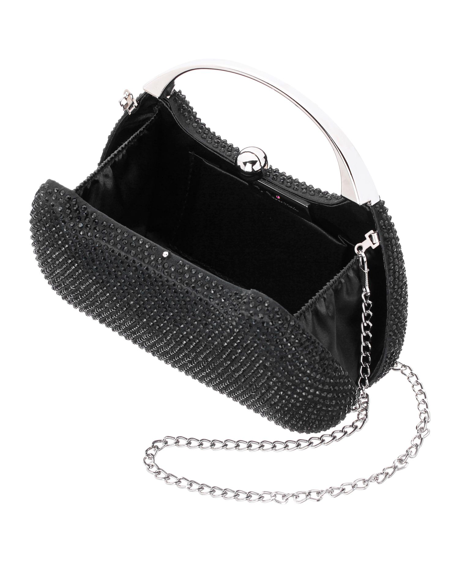 Crystal Minaudiere with Metal Handle