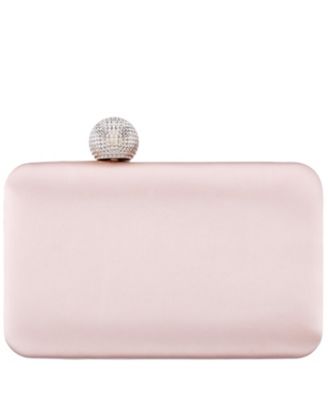 Satin Minaudiere Crystal Clasp Clutch