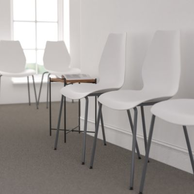 Multipurpose Home Office Stack Chair With Lumbar Support