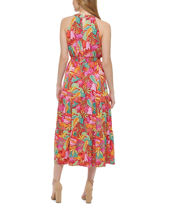 kensie Women's Printed Halter Midi Dress - Macy's