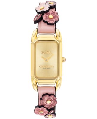 COACH Women's Cadie Tea Rose Blush Leather Strap Watch, 28.5 x