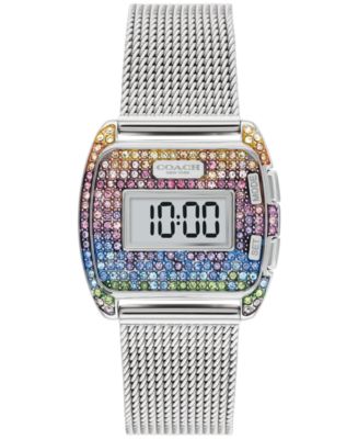 Coach Silver Watch with Iridescent Dial Coach 14503658 Prestone Silver Crystal Pave Dial Rainbow  main image 2