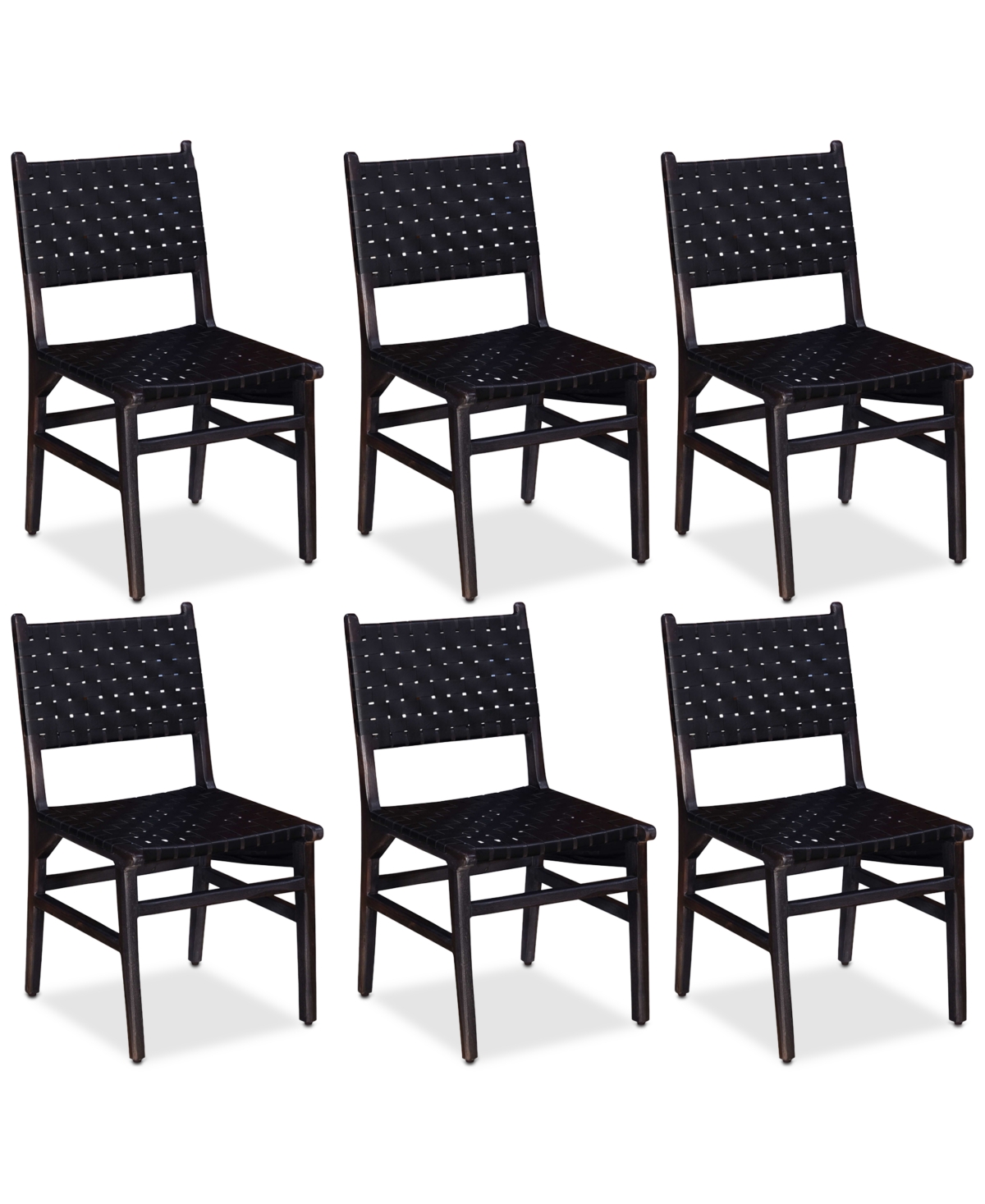 Furniture Emmilyn Black Dining Chair 6pc Set