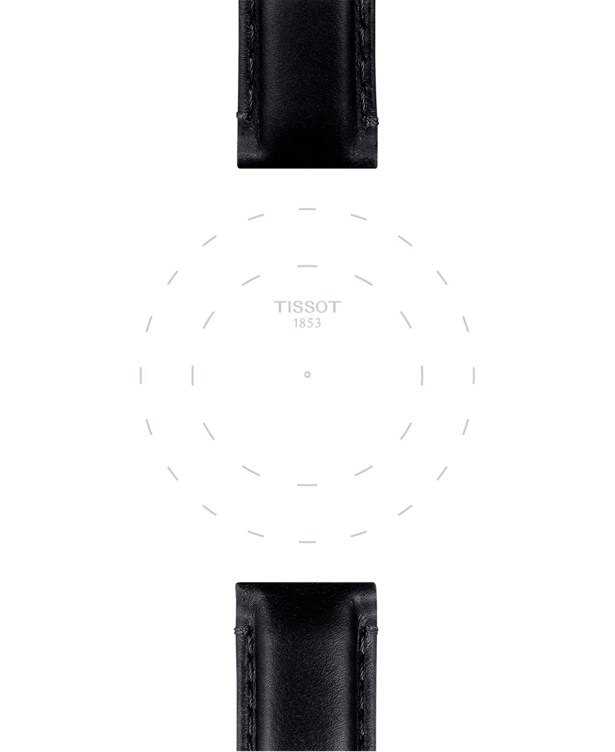 Shop Tissot Official Interchangeable Black Leather Watch Strap