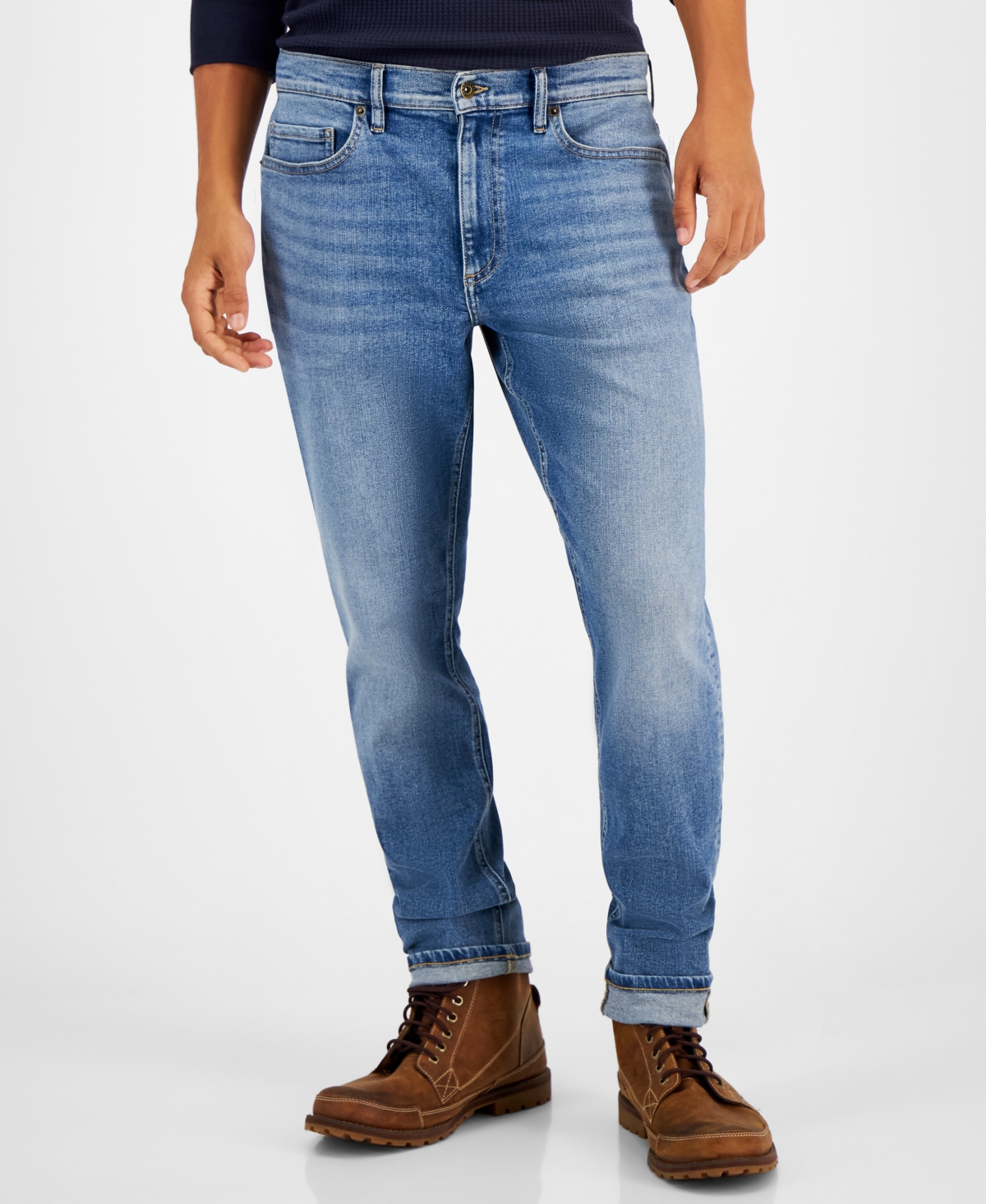 Sun + Stone Men's Athletic Slim-fit Jeans, Created For Macy's In Ice Bath Light Wash
