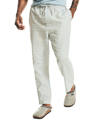 Nautica Men's Windowpane Plaid Cotton Pajama Pants - Macy's