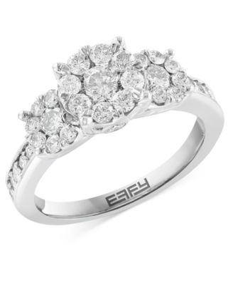 EFFY Collection - Diamond Trio Cluster Ring (1-1/2 ct. t.w.) in 14k White Gold