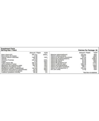 MultiVitamin Plus Topical Patch without Iron by (30-Day Supply)