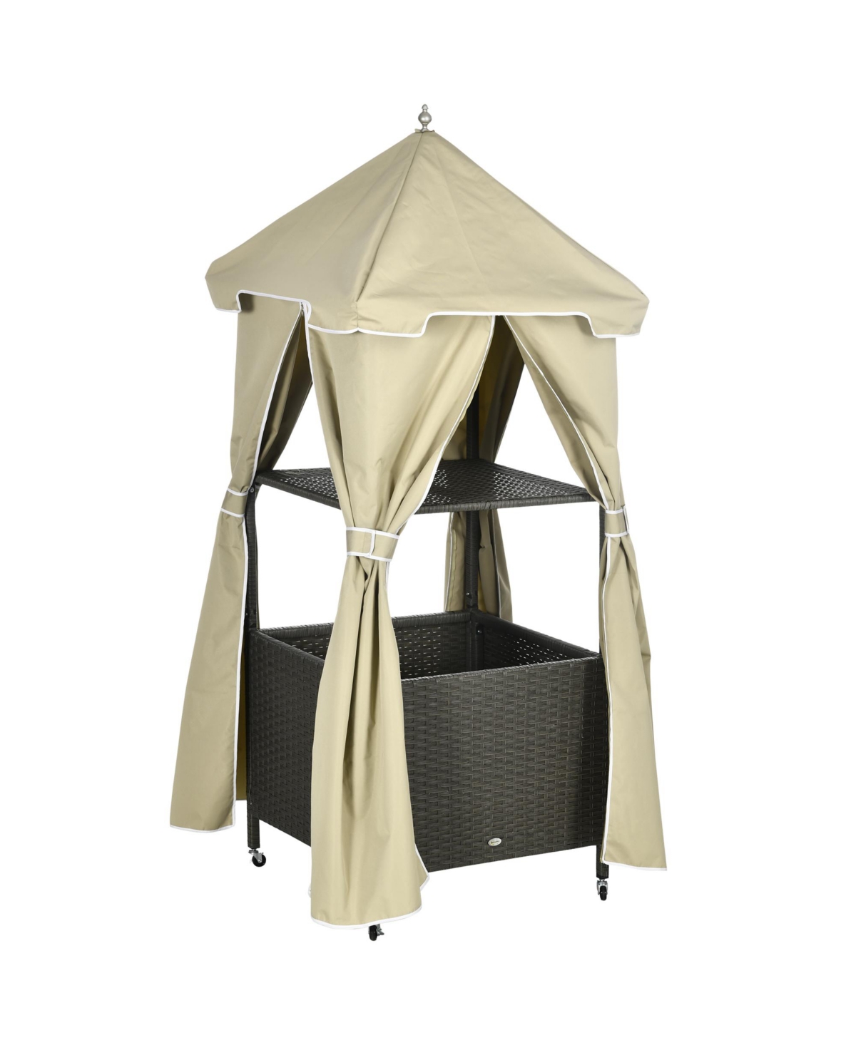 Outdoor Towel Rack for Pool, Cove Pool Caddy, - Beige