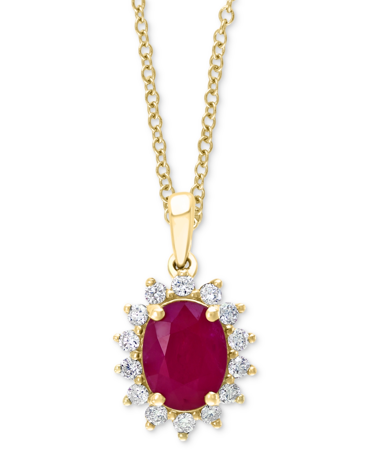 Effy Ruby (1-7/8 ct. t.w.) & Diamond (1/3 ct. t.w.) Halo 18