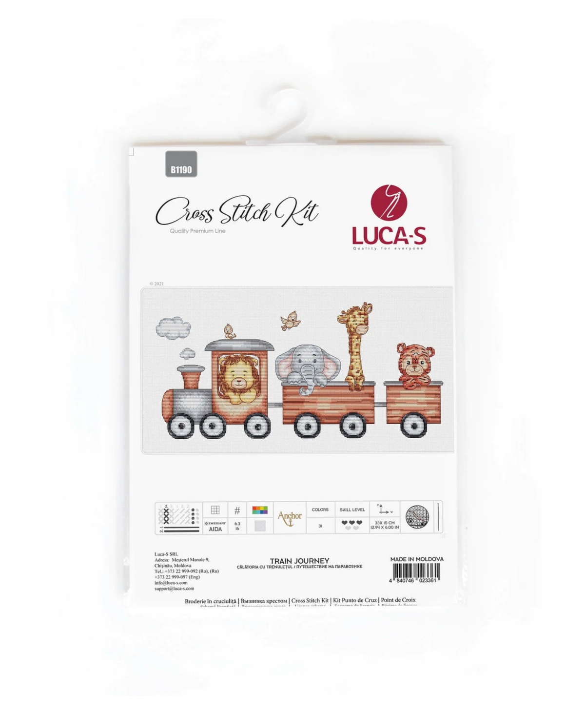 Luca-s Train Journey B1190L Counted Cross-Stitch Kit
