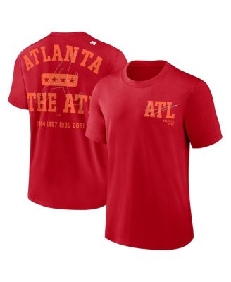 Men s Nike Red Atlanta Braves Statement Game Over T shirt Macy s