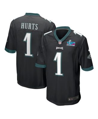 Men's Nike Jalen Hurts Black Philadelphia Eagles Super Bowl LVII Patch ...